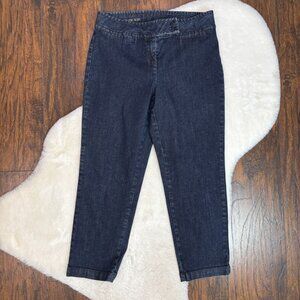 Talbots Jeans 8/29 Curvy Slim Crop Dark Wash Mid-Rise Stretch Women's